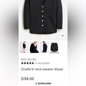 NWT jcrew black cardigan sweater